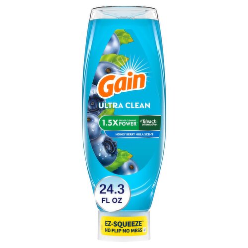 Gain Ultra Clean Ez-Squeeze Honey Berry Hula Scent Dishwashing Liquid, 24.3 fl oz