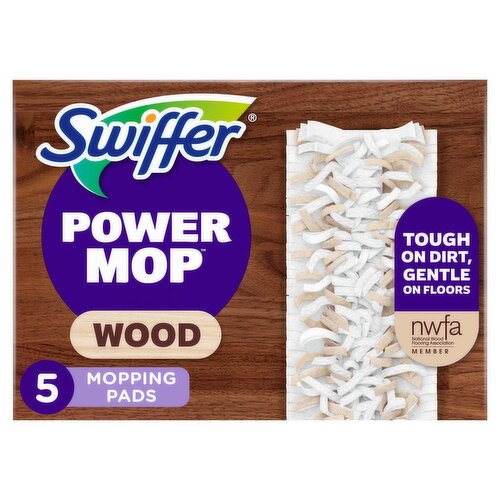 Swiffer PowerMop Multi-Surface Wood Mopping Pads, 5 count