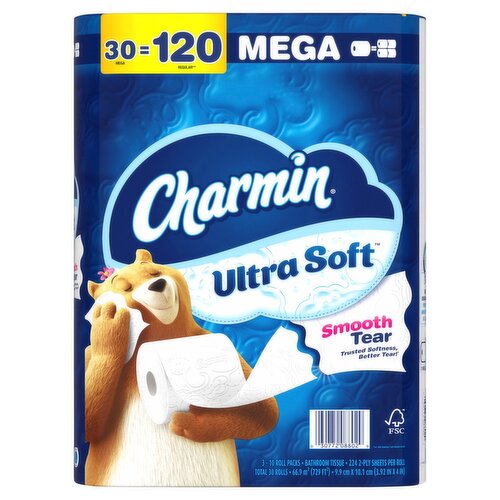 Charmin Ultra Soft Bathroom Tissue, 30 count