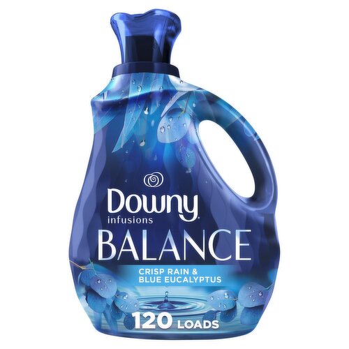 Downy Infusions Balance Crisp Rain & Blue Eucalyptus Fabric Conditioner, 120 loads, 81 fl oz