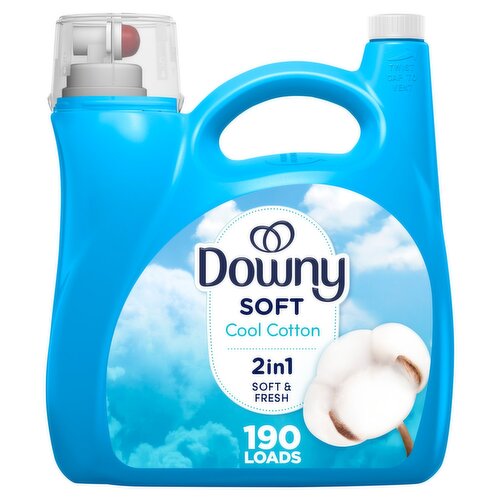 Downy Soft Cool Cotton Fabric Softener, 190 loads, 140 fl oz