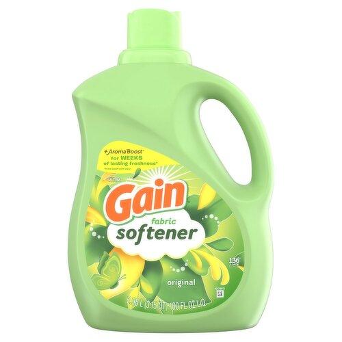 Gain Ultra Original Fabric Softener, 136 loads, 100 fl oz liq