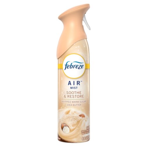 Febreze Air Mist Soothe & Restore Whipped Warm Sugar Shea Butter Air Freshener, 8.8 oz