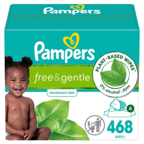 Pampers Ultraclean Fragrance Free Wipes, 468 count