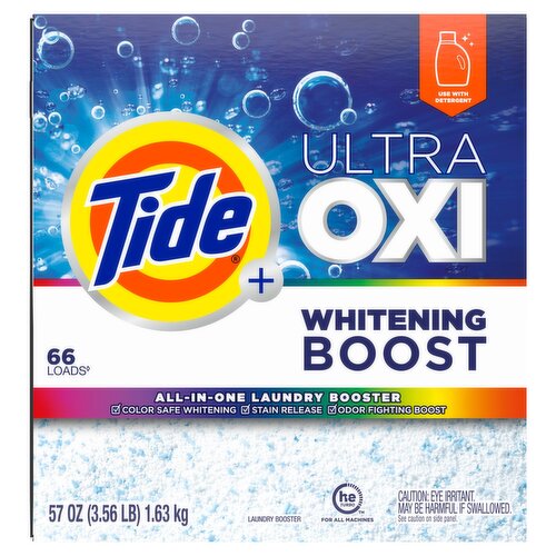 Tide+ Ultra Oxi Whitening Boost All-in-One Laundry Booster, 57 oz, 66 loads