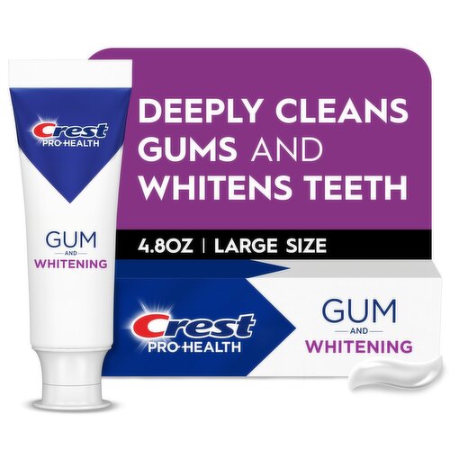 Crest Pro-Health  Gum & Whitening Toothpaste 4.8 oz Anticavity, Antibacterial fluoride Toothpaste, 