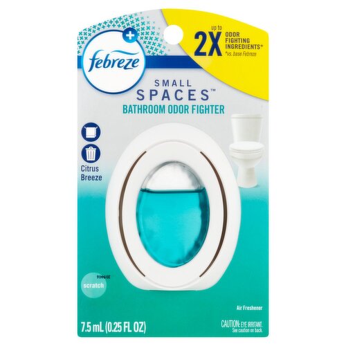 Febreze Small Spaces Citrus Breeze Bathroom Odor Fighter Air Freshener, 0.25 fl oz