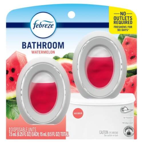 Febreze Watermelon Bathroom Air Freshener, 0.25 fl oz, 2 count