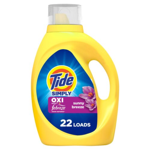 Tide Simply Oxi Boost + Febreze Odor Defense Liquid Laundry Detergent, 31 fl oz, 22 Loads