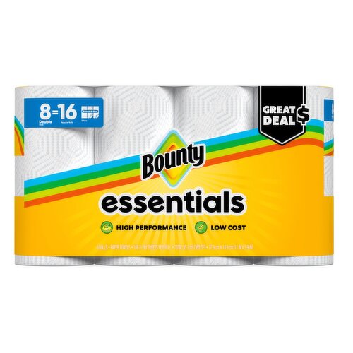 Bounty Essentials Select-A-Size Paper Towels, 8 Double Rolls