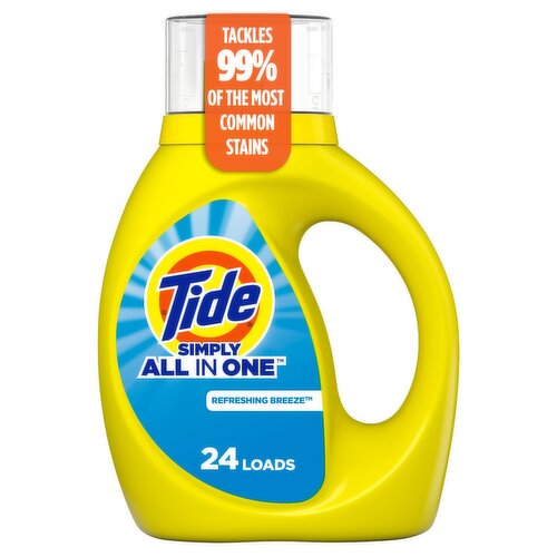 Tide Simply All-In-One Liquid Laundry Detergent, Refreshing Breeze Scent, 31 fl oz
