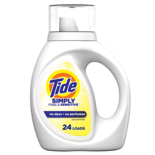 Tide Simply Liquid Laundry Detergent, Free & Sensitive, 31 fl oz