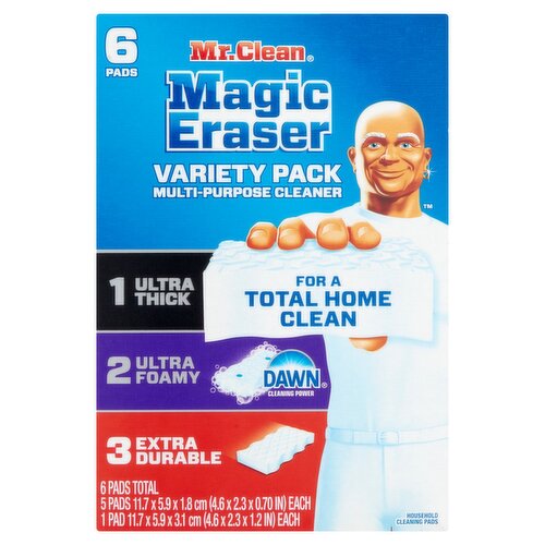 Mr. Clean Magic Eraser Household Cleaning Pads Variety Pack, 6 count