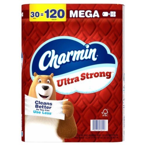 Charmin Ultra Strong Bathroom Tissue Mega Rolls, 30 count