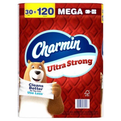 Charmin Ultra Strong Bathroom Tissue Rolls, 30 count