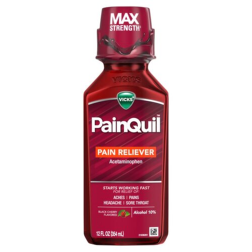 Vicks PainQuil Black Cherry Flavored Pain Reliever, 12 fl oz