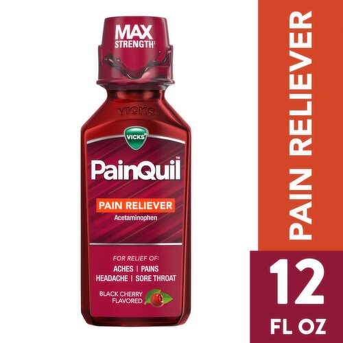 Vicks PainQuil Black Cherry Flavored Pain Reliever, 12 fl oz