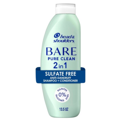 Head & Shoulders Bare 2 in 1 Pyrithione Zinc Dandruff Shampoo + Conditioner, 13.5 fl oz