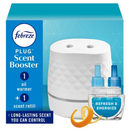 Febreze Plug Scent Booster Scented Oil Refill and Oil Warmer Starter Kit