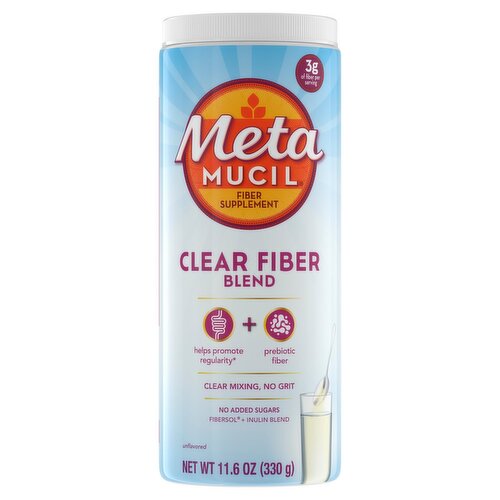 Metamucil Unflavored Clear Fiber Blend Fiber Supplement, 11.6 oz