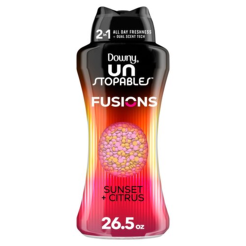 Downy Un Stopables Sunset + Citrus Fusions 2 in 1 In-Wash Scent Booster, 1.6 lb