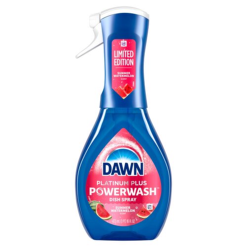 Dawn Powerwash Platinum Plus Summer Watermelon Scent Dish Spray Limited Edition, 16 fl oz