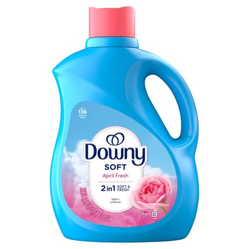 Downy 2 in 1 Soft & April Fresh Fabric Softener, 136 medium loads, 100 fl oz