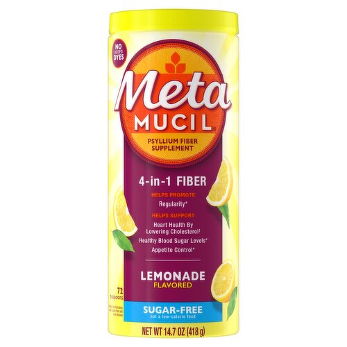 Metamucil Sugar-Free Lemonade Powder 14.7 Oz