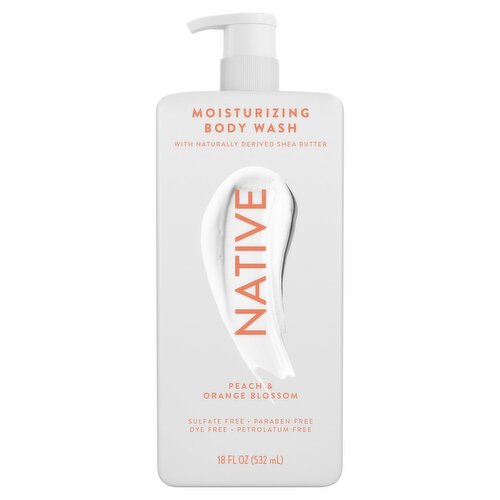Native Peach & Orange Blossom Moisturizing Body Wash, 18 fl oz