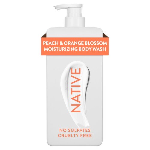 Native Peach & Orange Blossom Moisturizing Body Wash, 18 fl oz