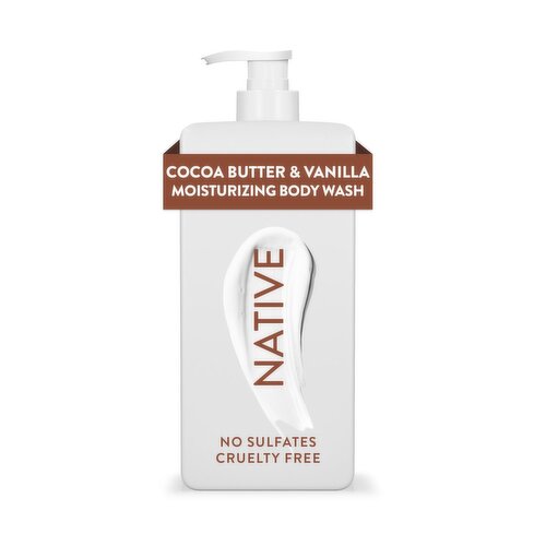 NATIVE Cocoa Butter & Vanilla Moisturizing Body Wash  18oz