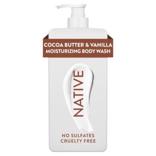 Native Cocoa Butter & Vanilla Moisturizing Body Wash, 18 fl oz