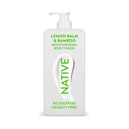 NATIVE Lemon Balm & Bamboo Moisturizing Body Wash 18oz