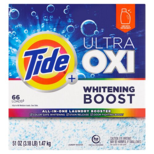 Tide+ Ultra Oxi Whitening Boost All-in-One Laundry Booster, 66 loads, 51 oz
