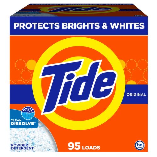 Tide Powder Laundry Detergent, Original Scent, 95 Loads, 108 oz