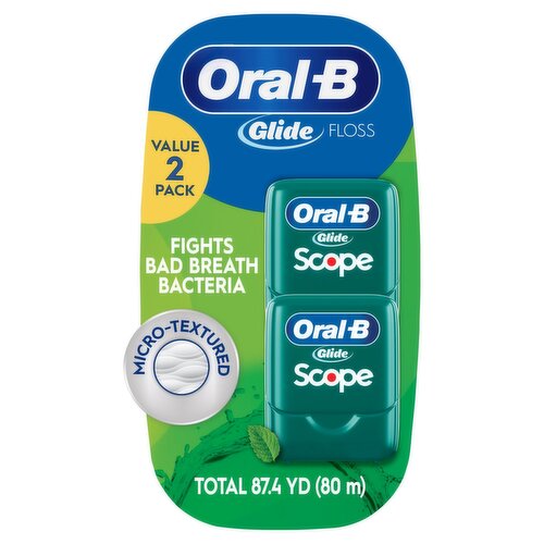 Oral-B Glide Scope 43.7 yd Mint Floss Value Pack, 43.7 yd, 2 count 