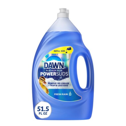 Dawn Platinum Plus PowerSuds Liquid Dish Soap, 51.5 oz. Refill