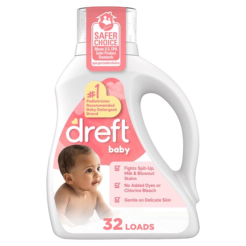Dreft Liquid Laundry Detergent for Babies, Unscented Laundry Detergent, 42 fl oz