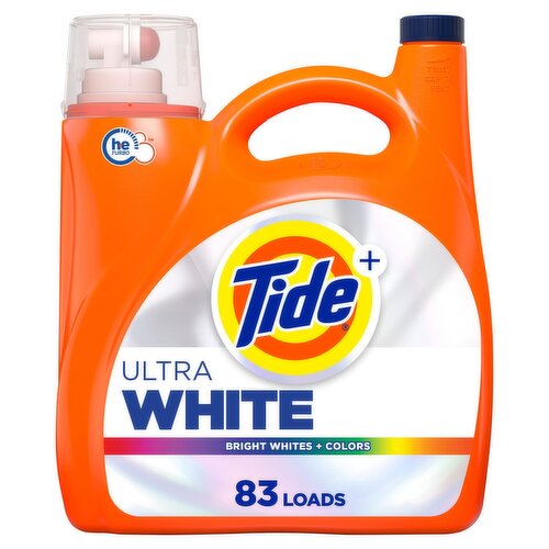 Tide Ultra White Liquid Laundry Detergent, 117 fl oz, 83 Loads