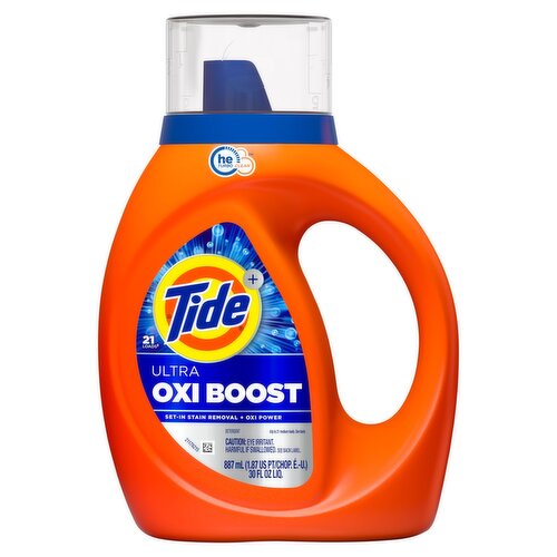 Tide+ Ultra Oxi Boost Detergent, 21 loads, 30 fl oz