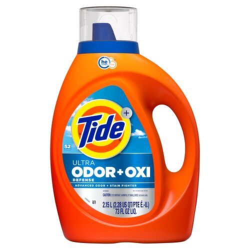 Tide+ Ultra Odor + Oxi Defense Detergent, 52 loads, 73 fl oz