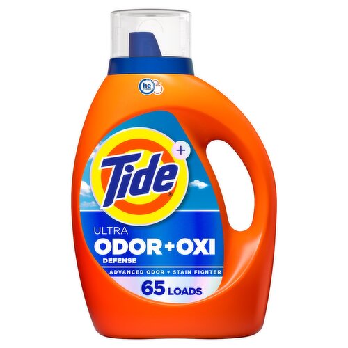 Tide Ultra Odor Defense Plus Oxi Liquid Laundry Detergent, 92 fl oz, 65 Loads