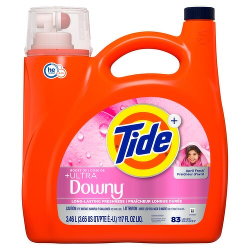Tide+ April Fresh Detergent, 83 loads, 117 fl oz