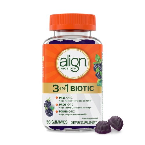 Align Probiotic, 3-in-1 Biotic Gummies, 50ct