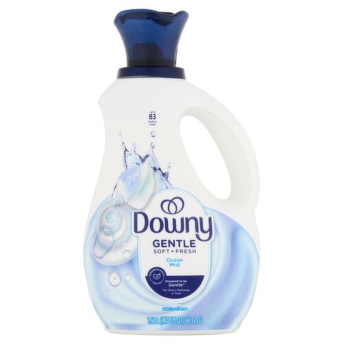 Downy Gentle Soft + Fresh Ocean Mist Fabric Softener, 83 medium loads, 56 fl oz