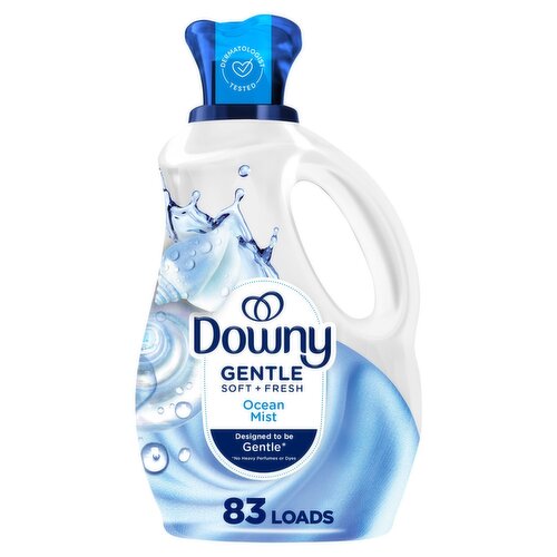 Downy Gentle Soft + Fresh Ocean Mist Fabric Softener, 83 medium loads, 56 fl oz