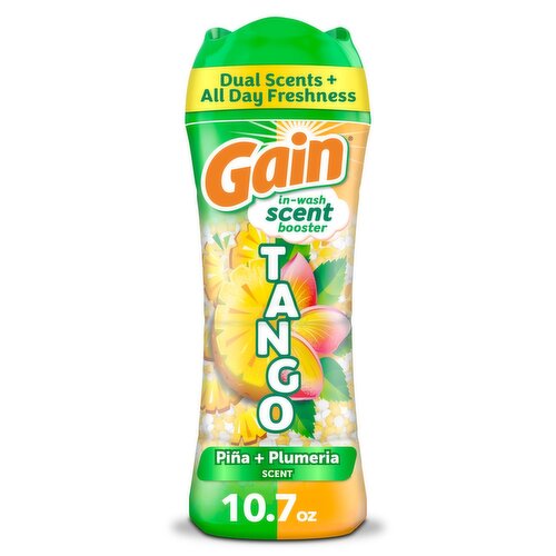 Gain Tango 2-in-1 Laundry Scent Booster Beads, Piña and Plumeria Scent, 10.7 oz, Laundry Beads with