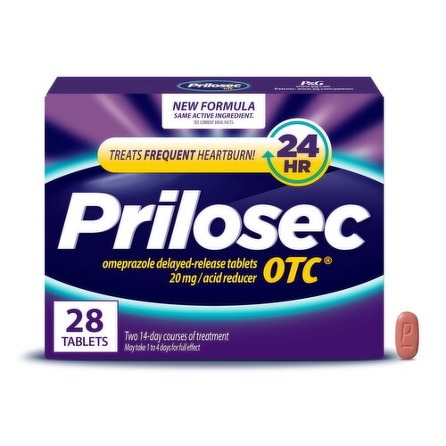 Prilosec OTC, Omeprazole Delayed Release 20mg, 28 Tablets