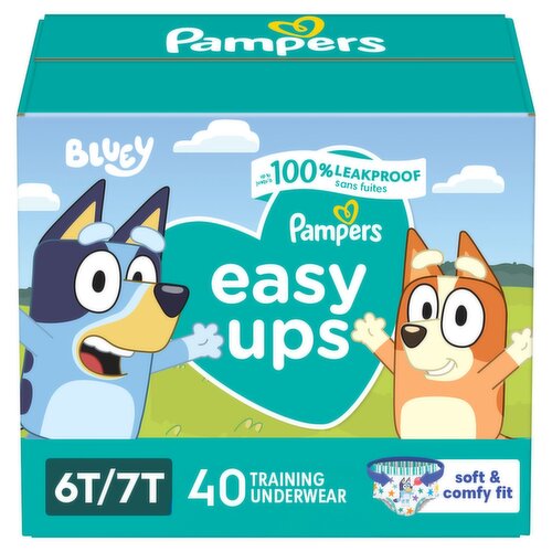 Pampers Easy Ups Bluey Training Underwear, 6T/7T 46+ lbs, 40 count