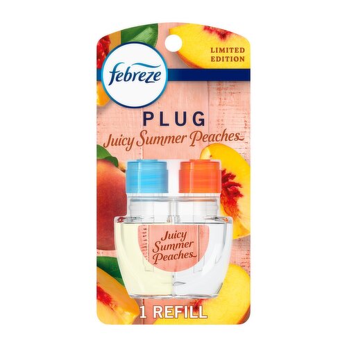 Febreze Plug In Air Freshener Scented Oil Refill Juicy Peaches, 1ct